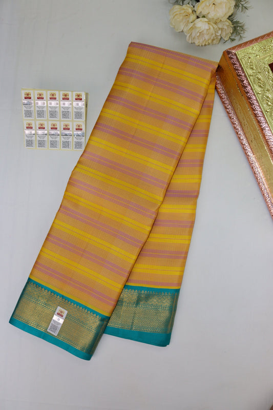 Enchanting Yellow Pure Kanjipuram Saree From Weavers and Best on Online