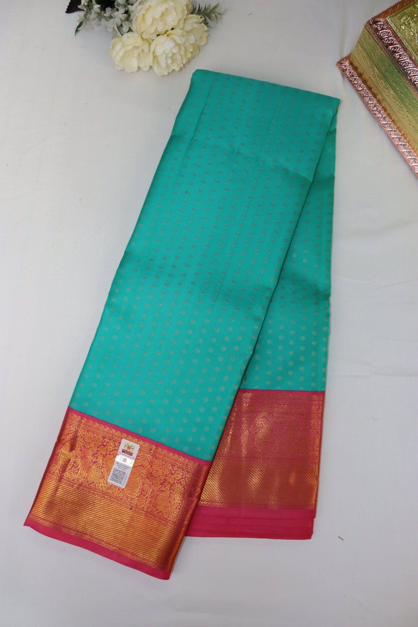 Luxurious Blue Pure Kanjipuram Saree From Weavers and Best on Online