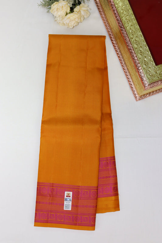 Exquisite Musturd Yellow Pure Kanjipuram Saree From Weavers and Best on Online