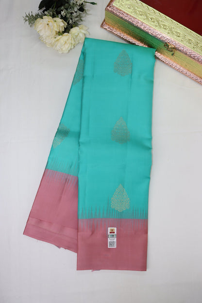 Opulent Blue Pure Kanjipuram Saree From Weavers and Best on Online