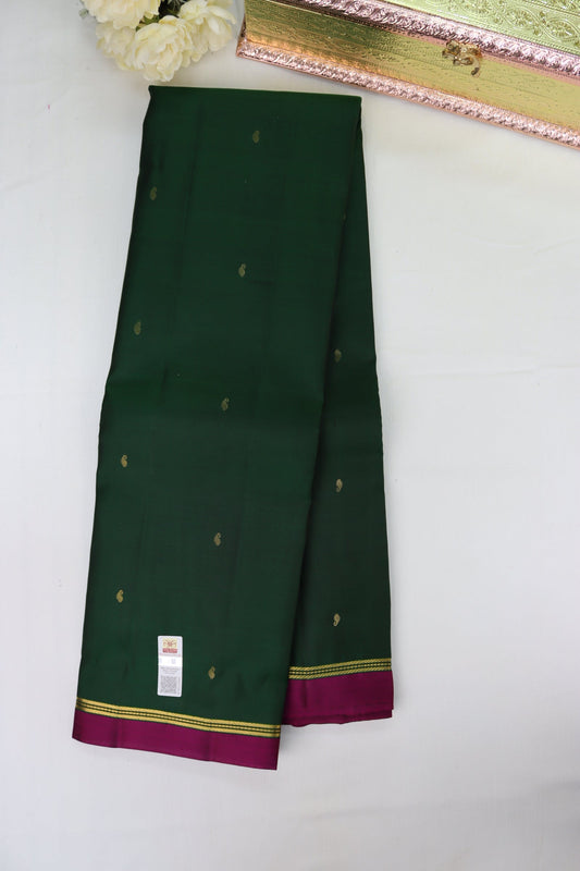 Captivating Green Pure Kanjipuram Saree From Weavers and Best on Online