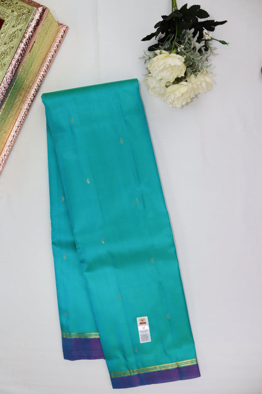 Regal Blue Pure Kanjipuram Saree From Weavers and Best on Online