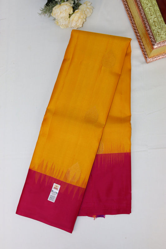 Timeless Yellow Pure Kanjipuram Saree From Weavers and Best on Online