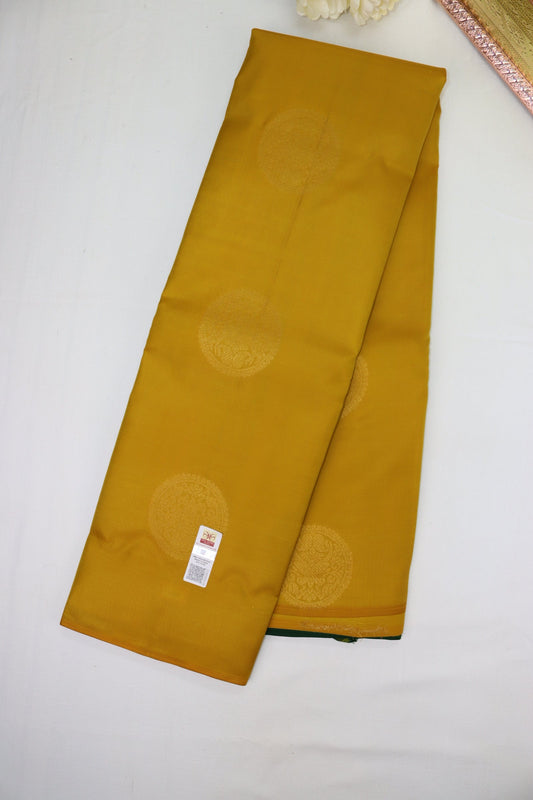 Classic Yellow Pure Kanjipuram Saree From Weavers and Best on Online