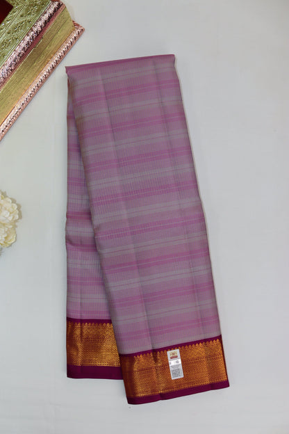 Elegant Violet Pure Kanjipuram Saree From Weavers and Best on Online