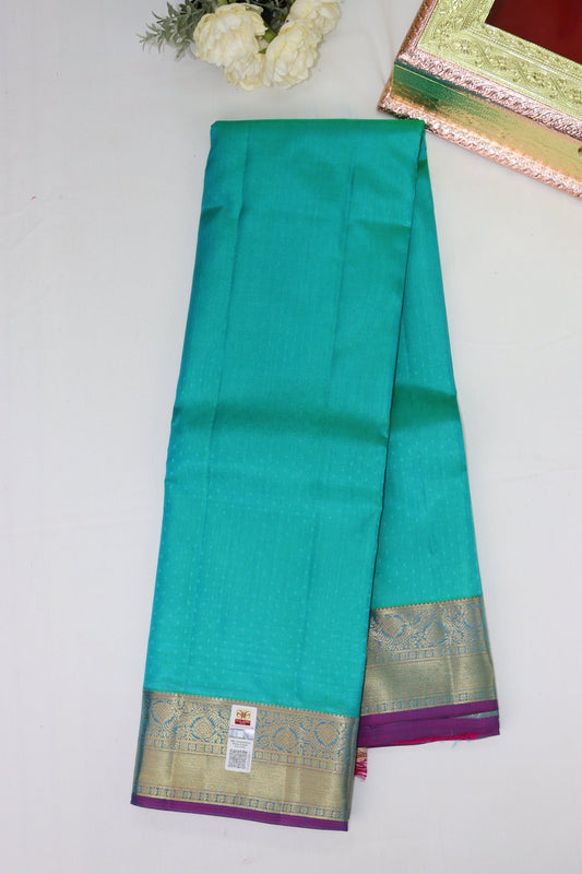 Elegant Blue Pure Kanjipuram Saree From Weavers and Best on Online