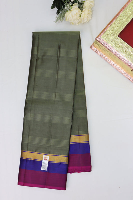 Timeless Grey Pure Kanjipuram Saree From Weavers and Best on Online