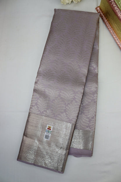 Opulent Lavender Pure Kanjipuram Saree From Weavers and Best on Online