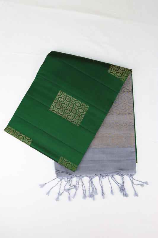 Regal Green Kanjipuram Saree From Weavers and Best on Online