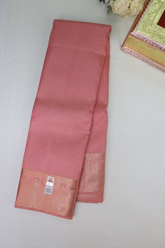 Timeless Baby Pink Pure Kanjipuram Saree From Weavers and Best on Online