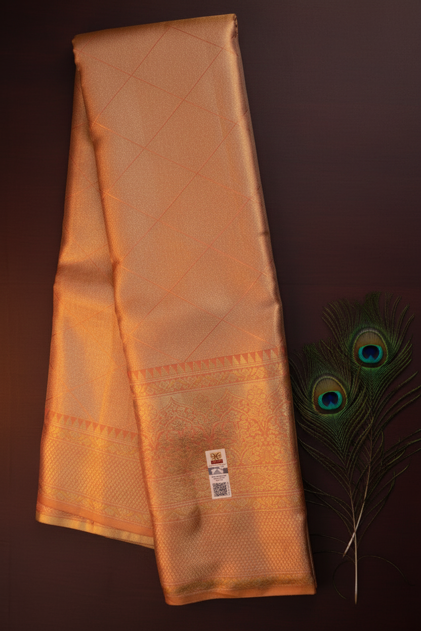 Exotic Baby Pink Kanjipuram Saree