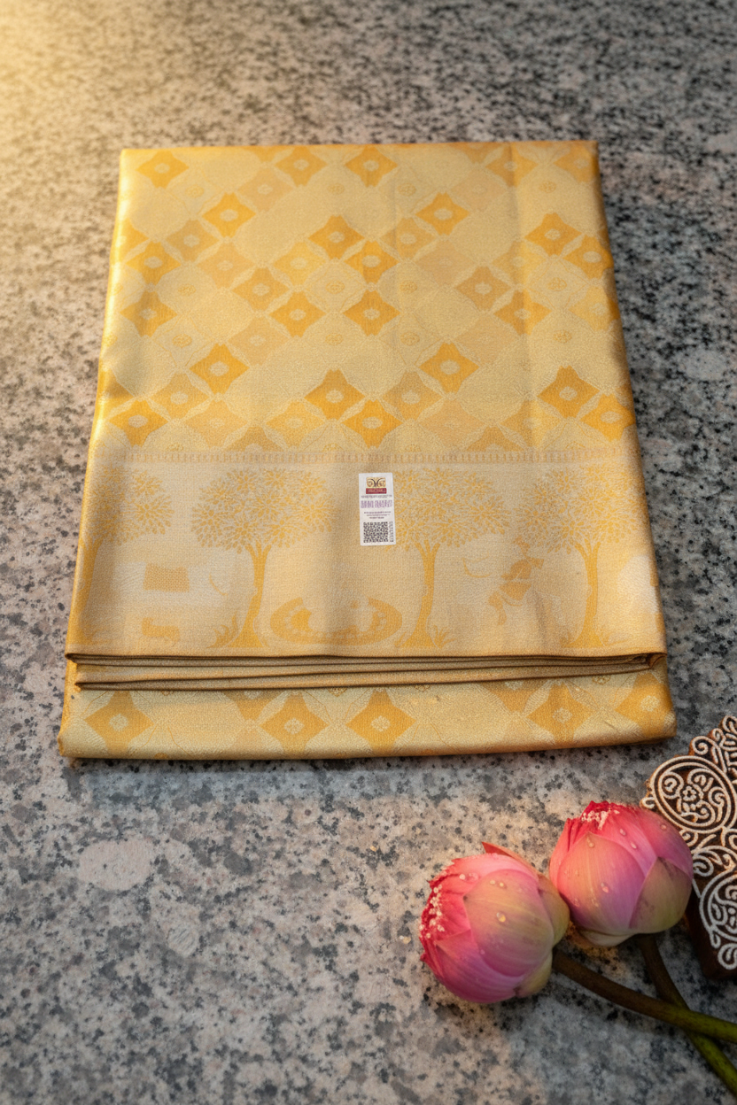 Traditional Gold Kanjipuram Saree