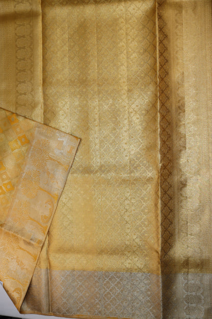Traditional Gold Kanjipuram Saree