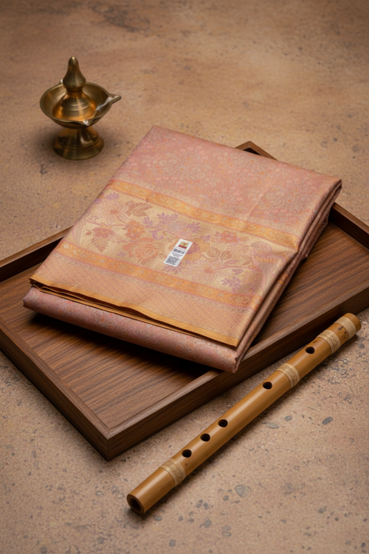 Exotic Baby Pink Kanjipuram Saree