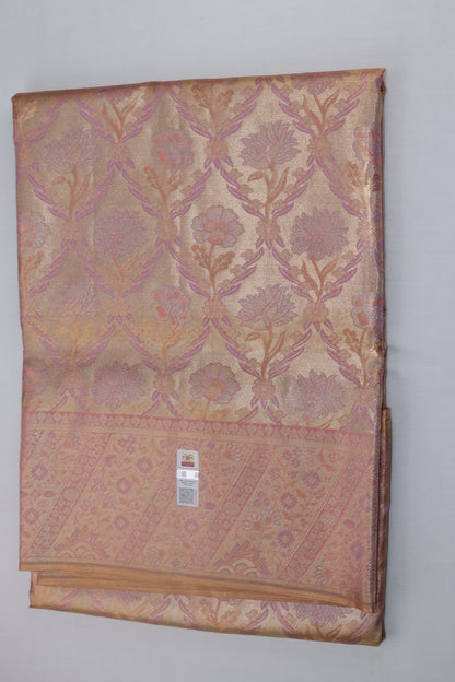Traditional Pastel Pink Kanjipuram Saree