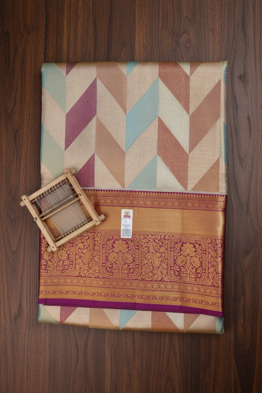 Traditional Multi-color  Kanjipuram Saree