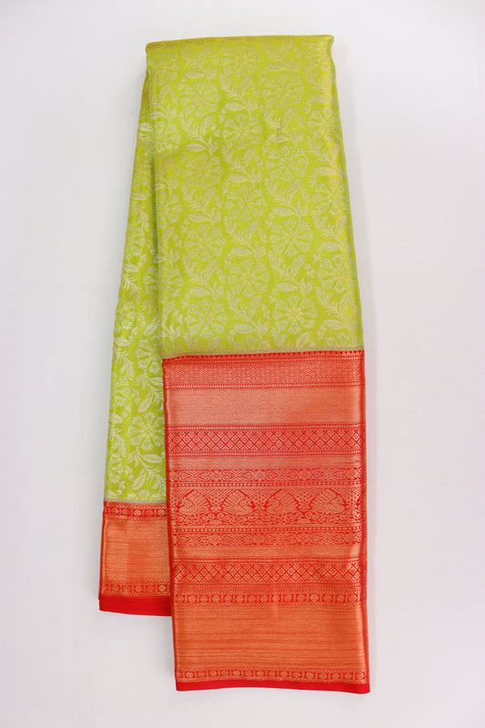 Opulent Pastel Green Kanjipuram Saree From Weavers and Best on Online