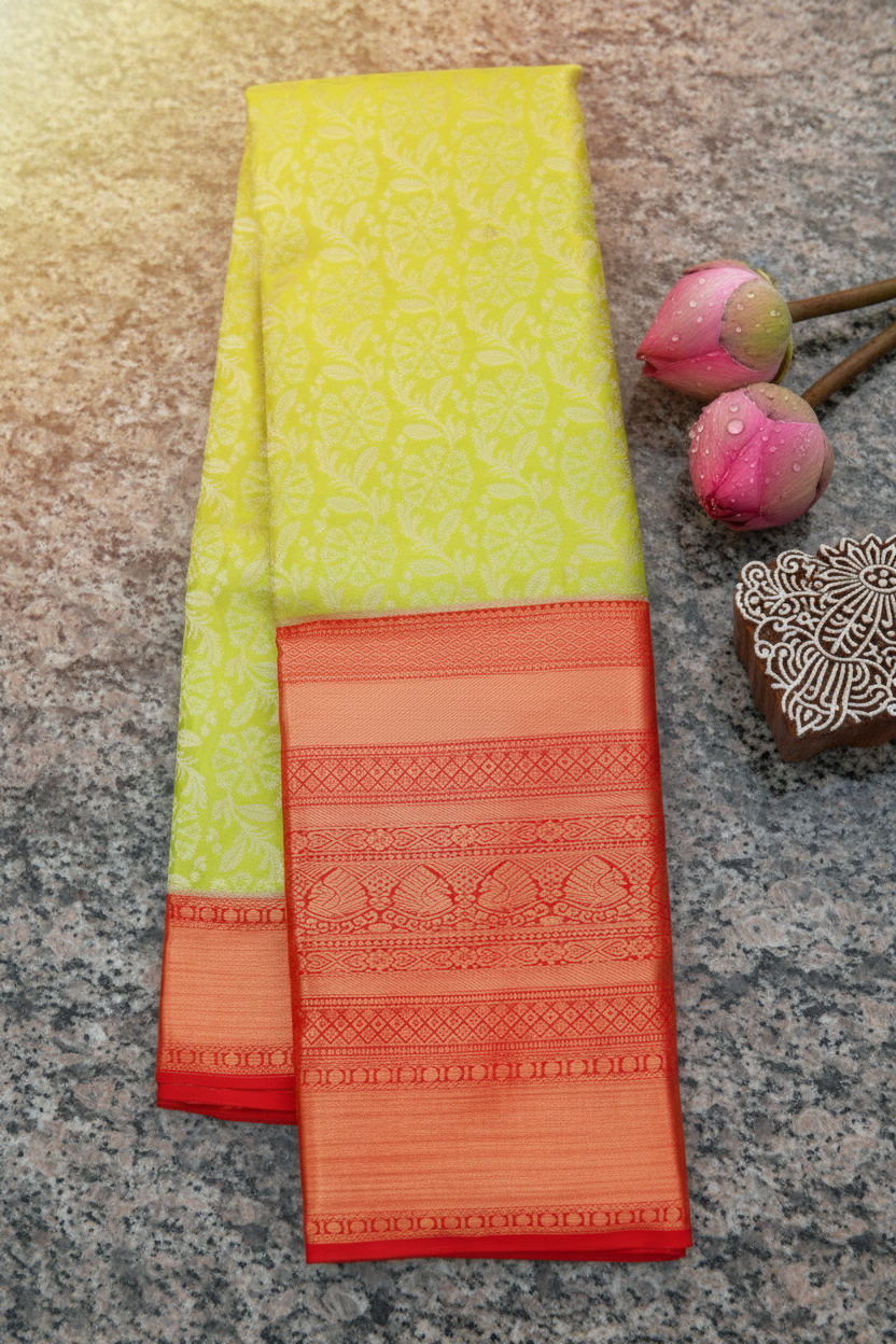 Opulent Pastel Green Kanjipuram Saree