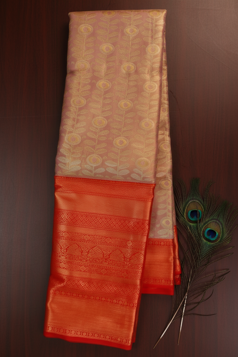 Royal Cream Kanjipuram Saree