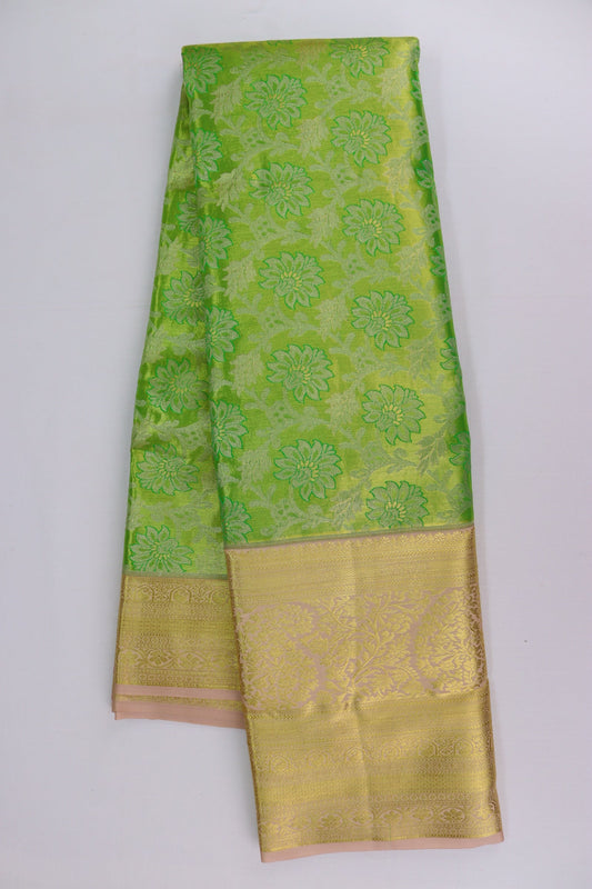 Stunning Green Kanjipuram Saree From Weavers and Best on Online