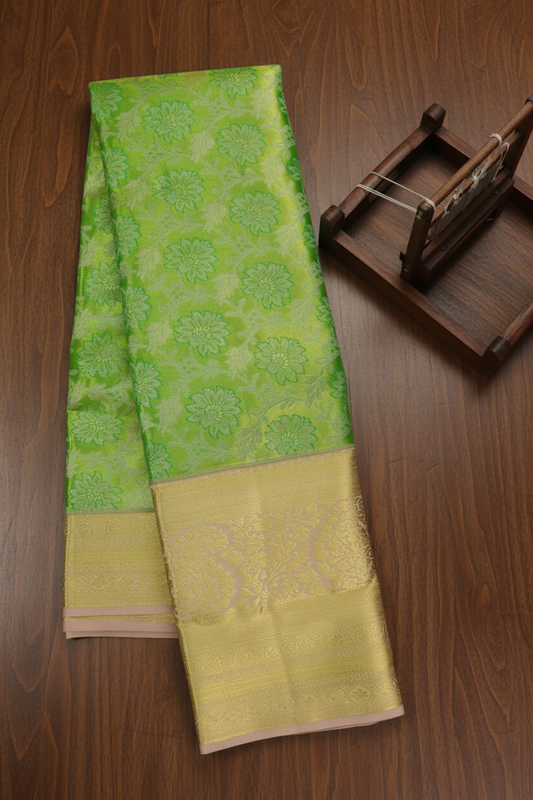 Stunning Green Kanjipuram Saree