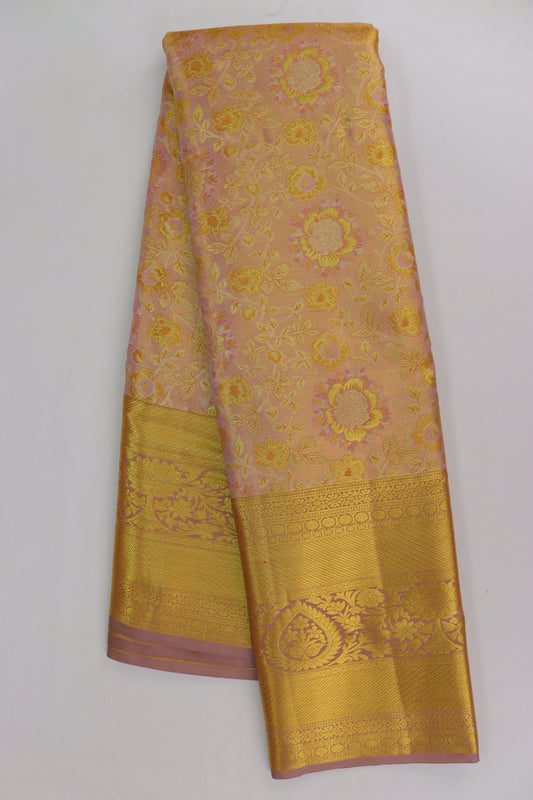 Graceful Pink Kanjipuram Saree From Weavers and Best on Online