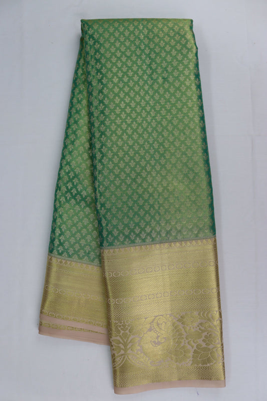 Mesmerizing Green Kanjipuram Saree From Weavers and Best on Online