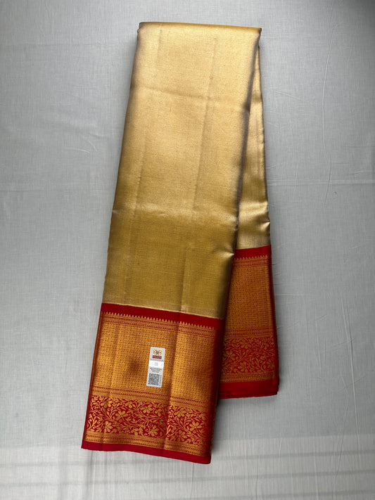 Traditional Gold Kanchipuram  Silk Saree
