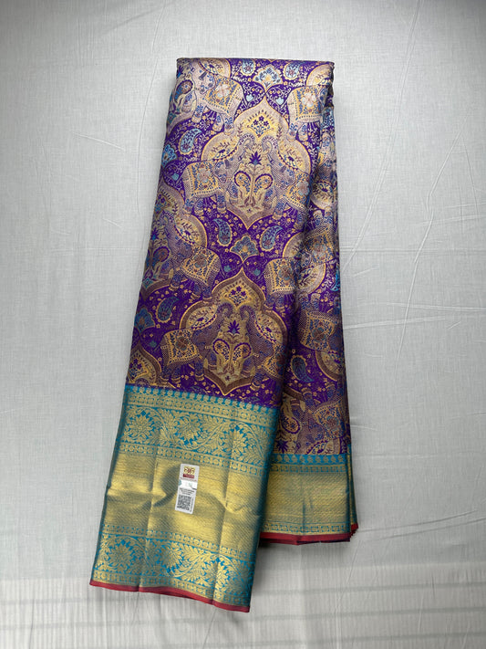 Royal Blue Kachipuram Silk saree