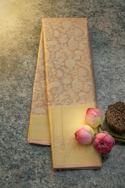 Classic Peach Kanjipuram Saree