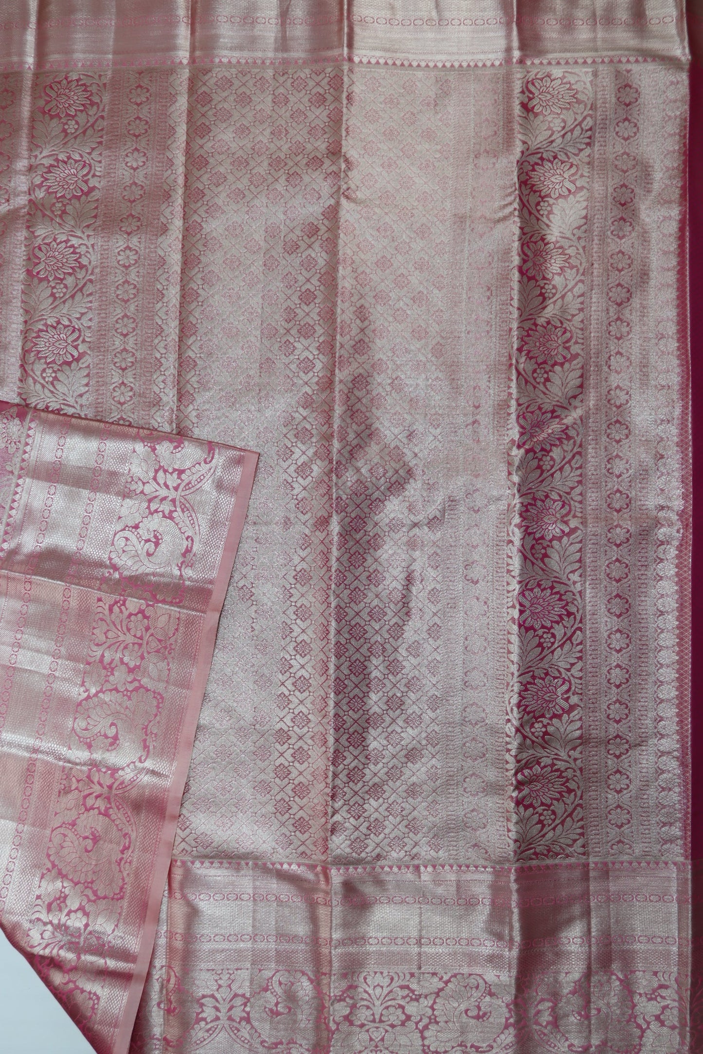 Stunning Pink Kanjipuram Saree From Weavers and Best on Online