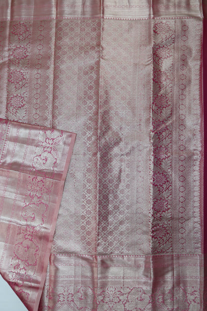 Stunning Pink Kanjipuram Saree From Weavers and Best on Online