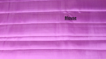 Mint Green Kanchipuram Silk Saree with Purple Elephant Border | Handloom Bridal Saree | My First Saree