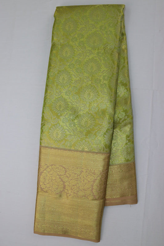 Regal Pastel Green Kanjipuram Saree From Weavers and Best on Online