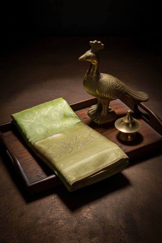 Regal Pastel Green Kanjipuram Saree