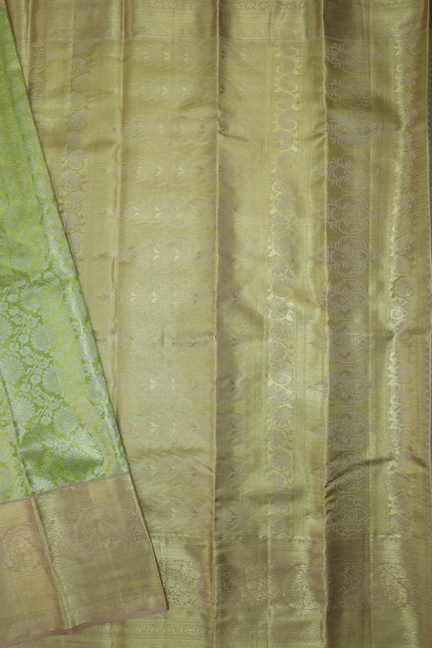 Regal Pastel Green Kanjipuram Saree From Weavers and Best on Online