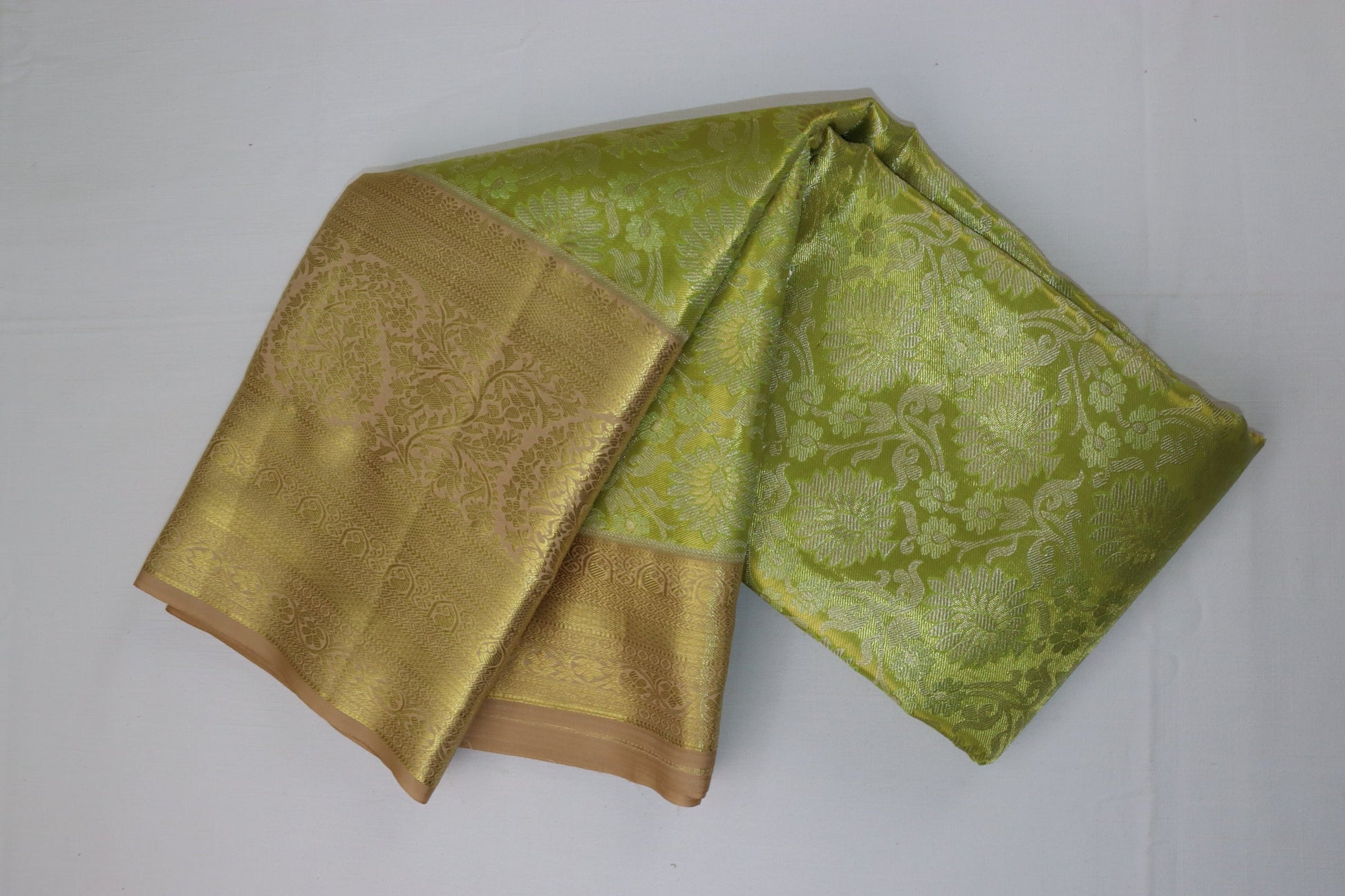 Regal Pastel Green Kanjipuram Saree From Weavers and Best on Online