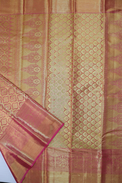 Mesmerizing Orange Kanjipuram Saree From Weavers and Best on Online