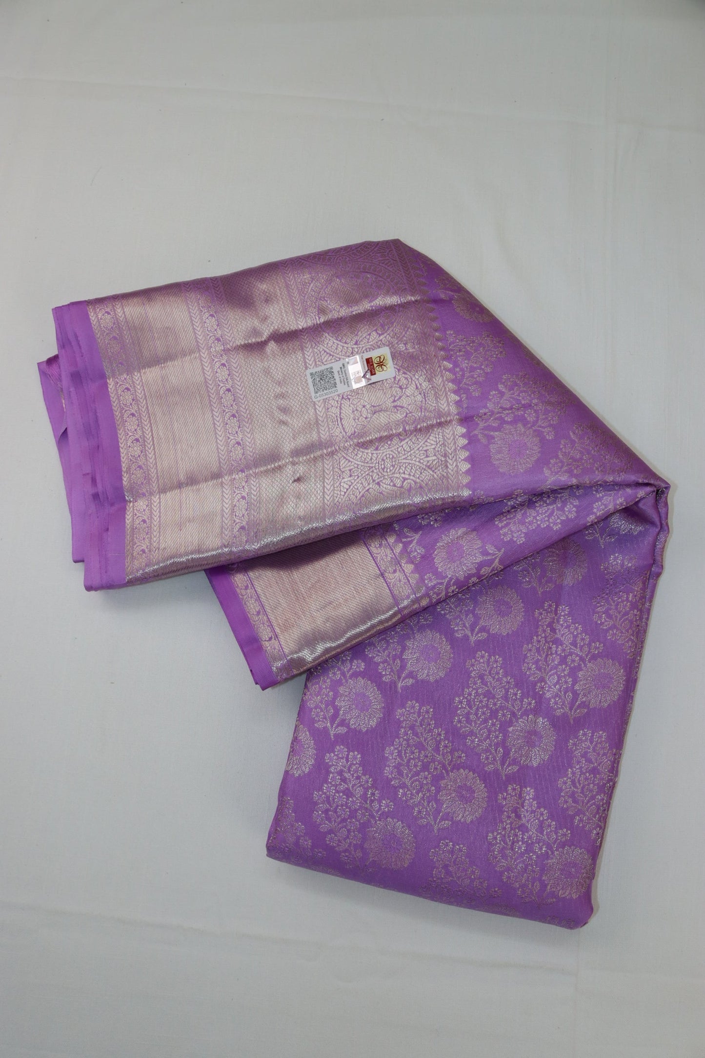 Royal Lavender Pure Kanjipuram Saree From Weavers and Best on Online