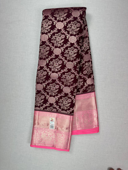 Classic Brown Kanchipuram Silk Saree