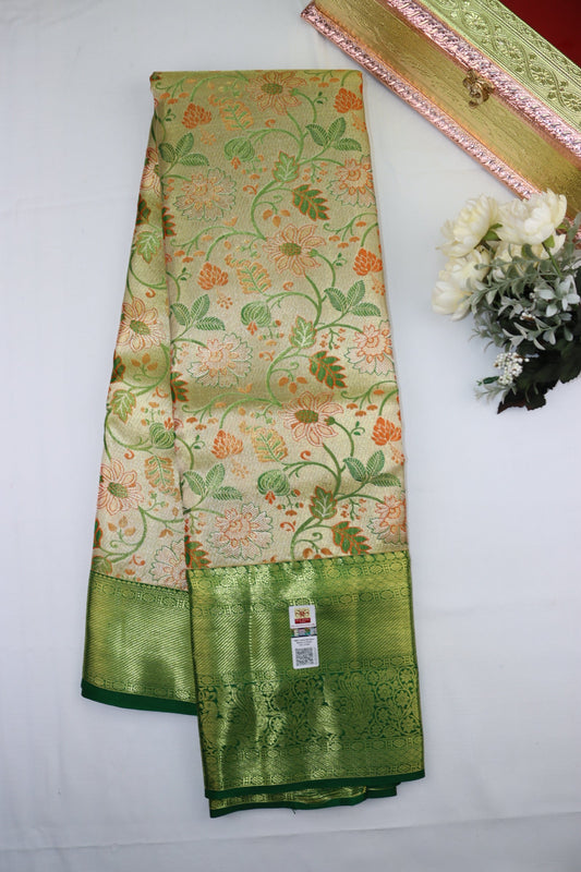 Timeless Green Pure Kanjipuram Saree From Weavers and Best on Online