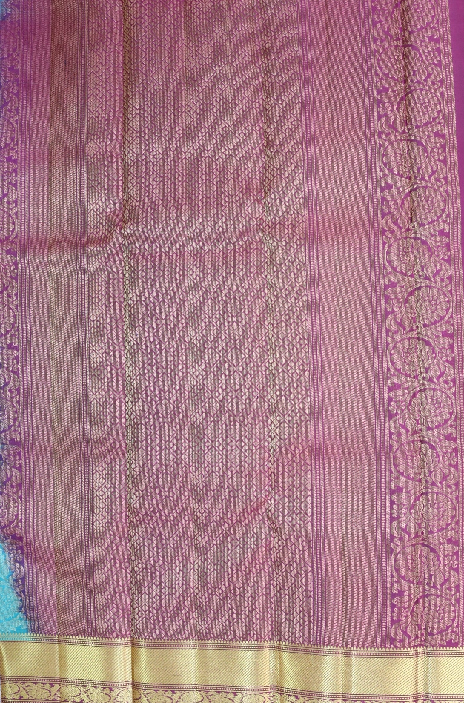 Radiant Blue Pure Kanjipuram Saree From Weavers and Best on Online