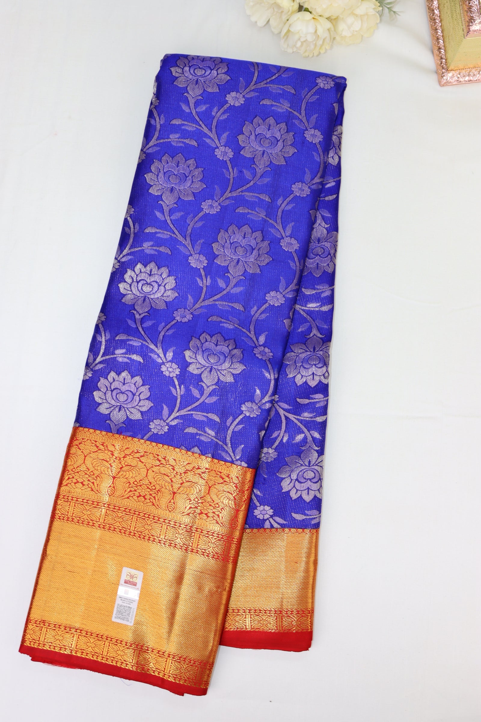 Divine Violet Pure Kanjipuram Saree From Weavers and Best on Online