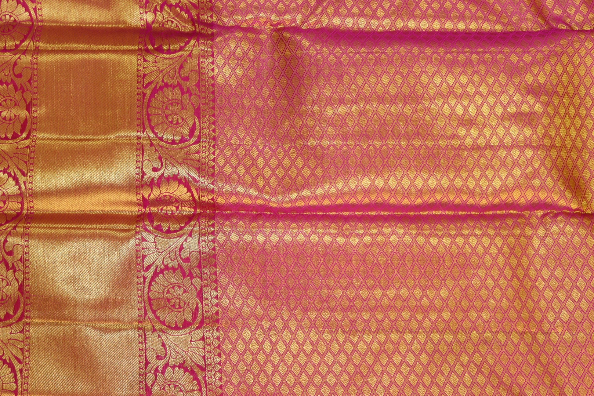 Radiant Orange Pure Kanjipuram Saree From Weavers and Best on Online