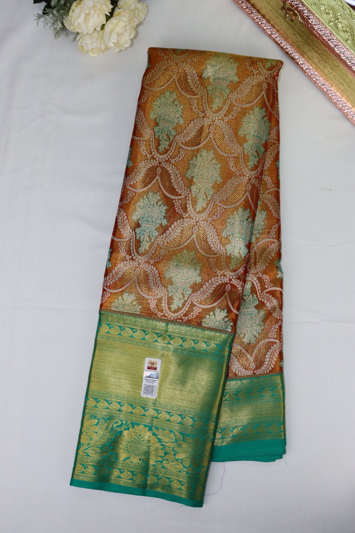 Elegant Chocolate Brown Pure Kanjipuram Saree From Weavers and Best on Online