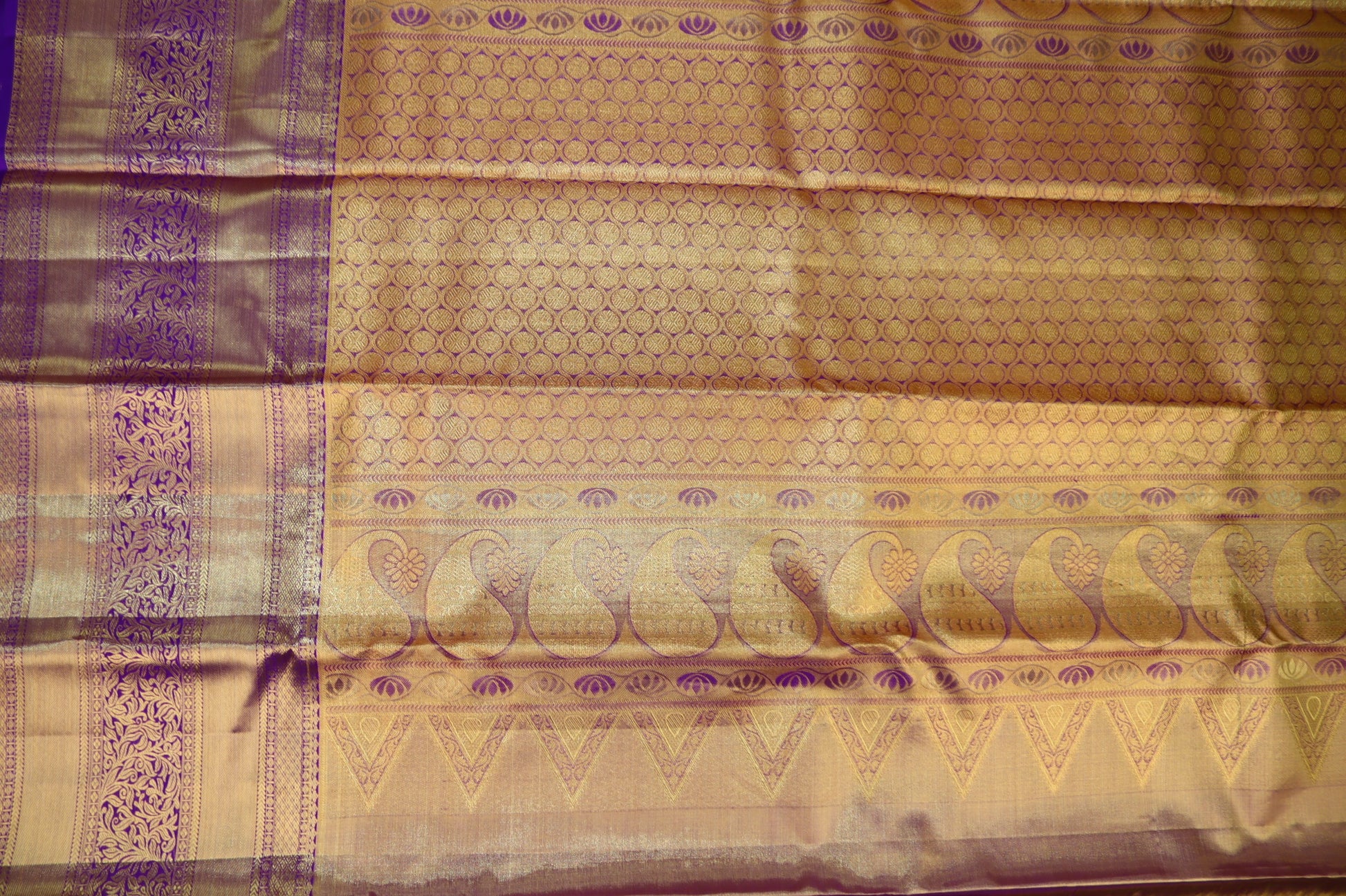 Timeless Peach Pure Kanjipuram Saree From Weavers and Best on Online