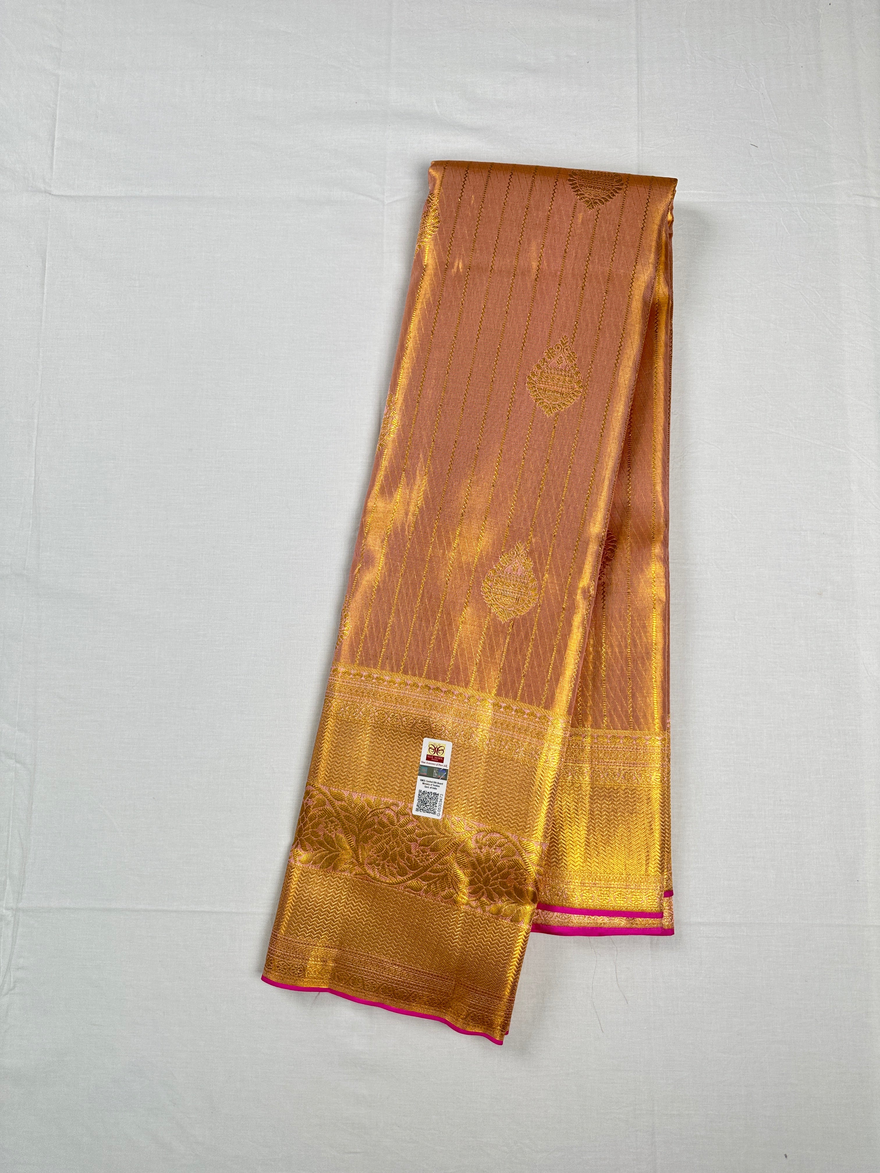 Lemon Yellow Chiffon Saree with Silver Zari Kadwa Motifs | Mirra Clothing