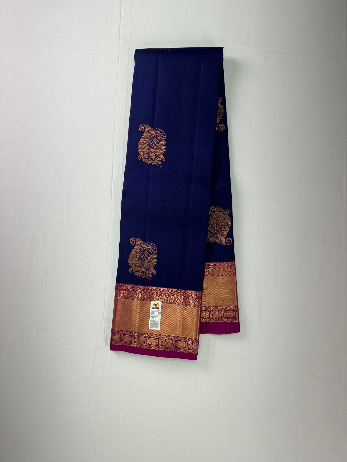 Rich Royal Blue Kanchipuram Silk Saree