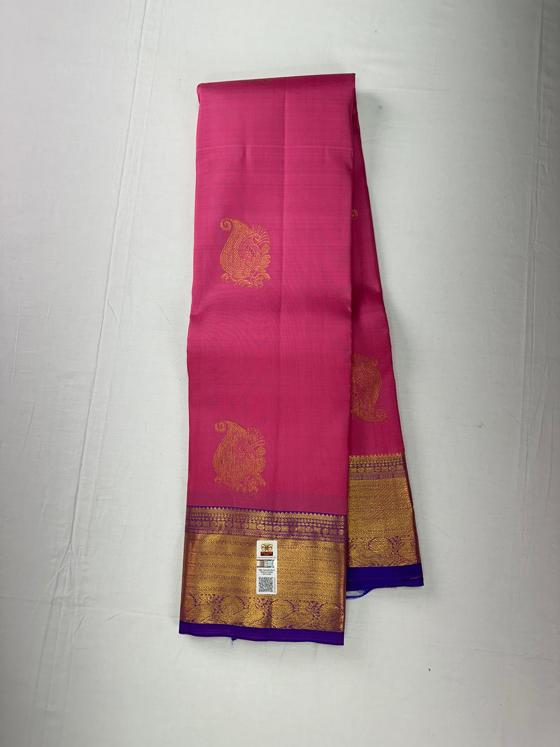 Authentic Baby Pink Kanchipuram Silk Saree From Weavers and Best on Online