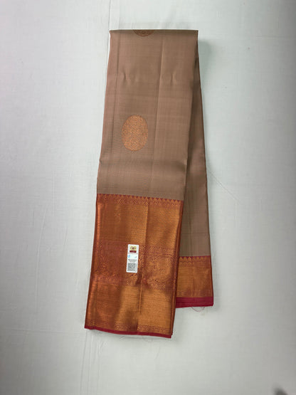 Exotic Grey Kanchipuram Silk Saree From Weavers and Best on Online